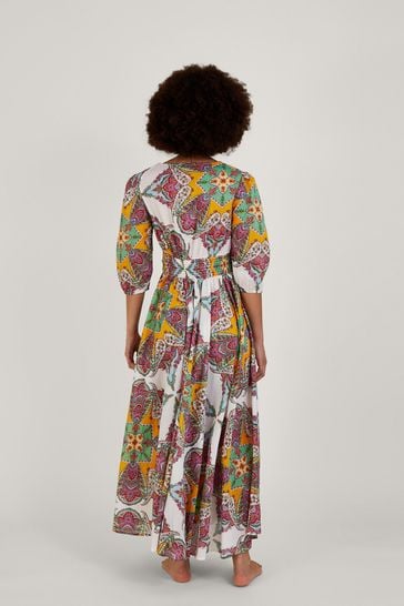 Scarf print on sale maxi dress