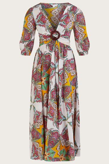 Scarf print maxi store dress