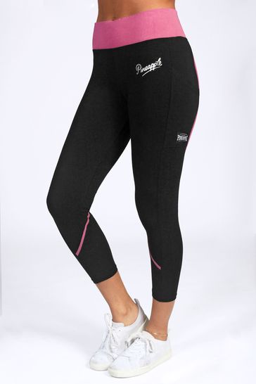 Buy Pineapple Womens Crop Piping Pocket Black Leggings from Next Luxembourg