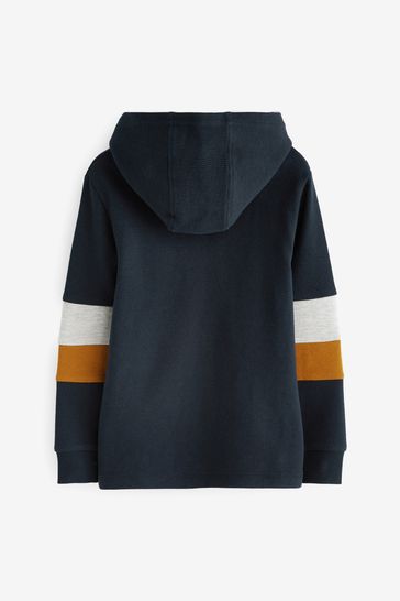 Navy blue and yellow hoodie best sale