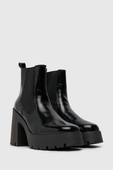 Black platform sales chelsea boots