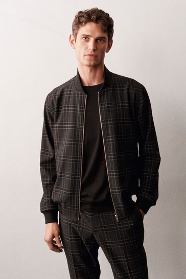 check bomber jacket mens