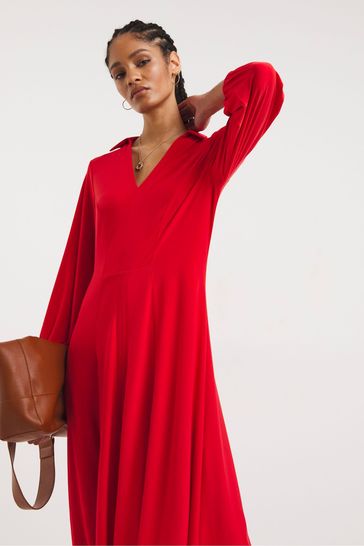 Buy JD Williams Red Smart Midi Swing Dress from Next Belgium
