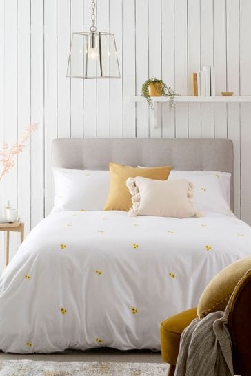 Embroidered Flowers Duvet Cover And Pillowcase Set From Next Lithuania Embroidered Flowers Duvet Cover And, White Bedding With Embroidered Flowers