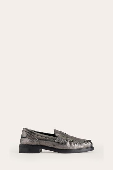 Buy Boden Silver Classic Moccasin Loafers from Next Slovenia