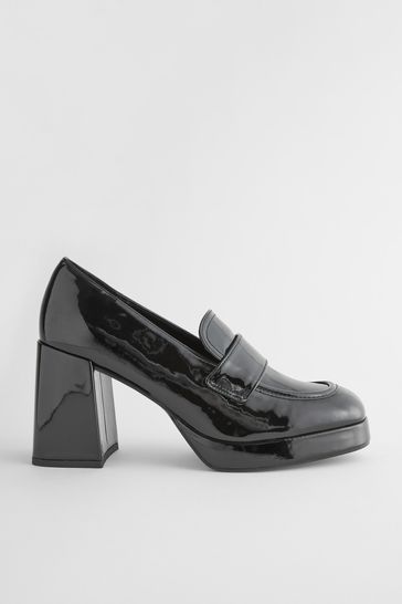 Platform loafer heels discount