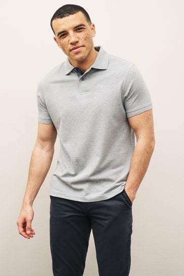 Barbour grey polo shirt shop