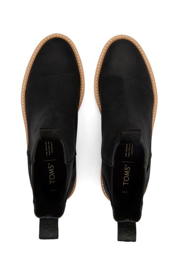 Toms black clearance leather booties