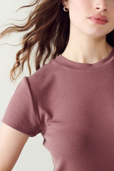 Tee crew neck top