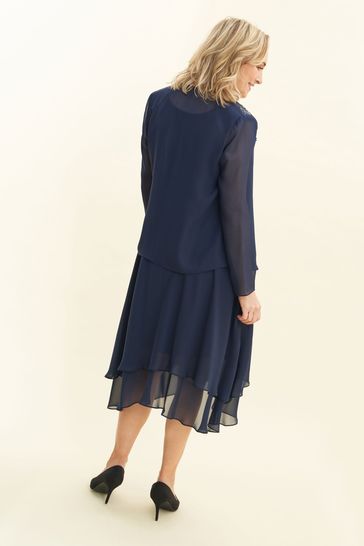 Blue online jacket dress