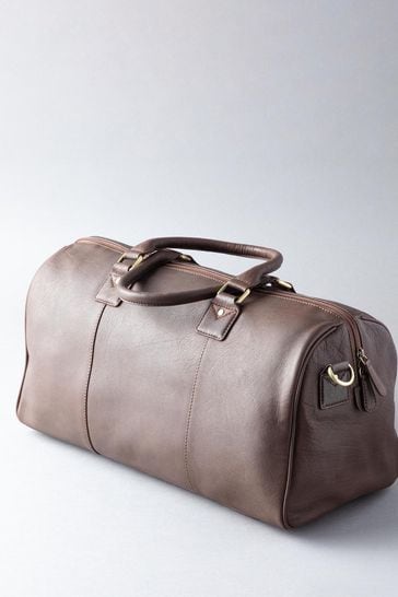 Lakeland Leather Discoverer Medium Leather Brown Holdall