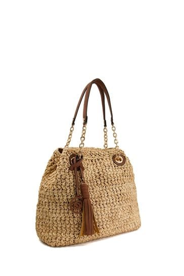 Dune top raffia bag