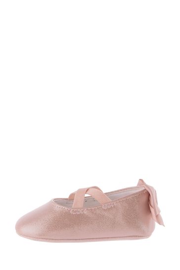 Monsoon Pink Baby Valeria Shimmer Bootie Shoes