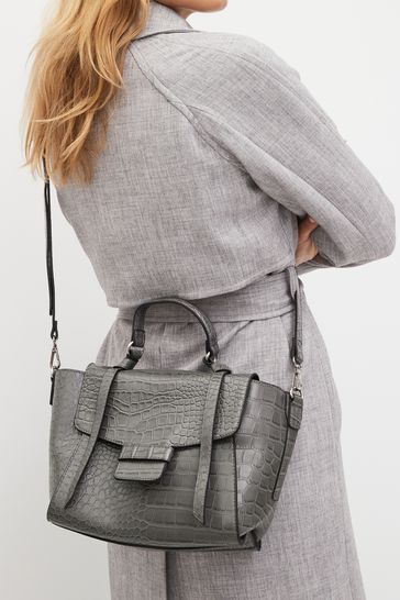 Grey cheap croc bag