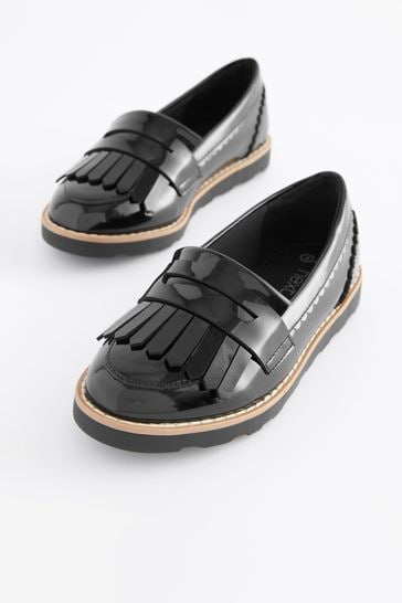 Patent cheap tassel loafers
