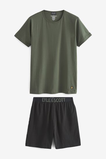 Lyle and Scott Green Idris T-Shirt And Short Set