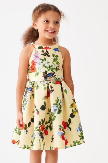 Buy Baker by Ted Baker Yellow Floral Belted Scuba Dress from Next USA