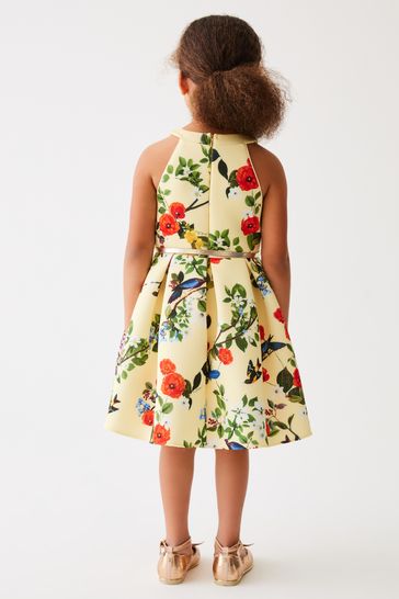 Buy Baker by Ted Baker Yellow Floral Belted Scuba Dress from Next USA