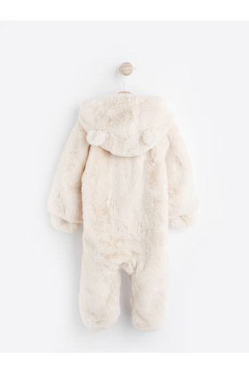 Buy Ecru White Cosy Bear All In One Pramsuit from Next Austria