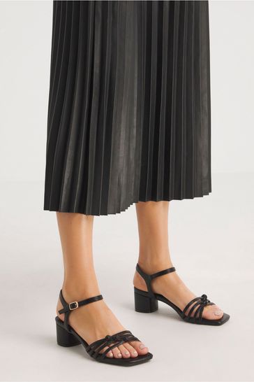 Buy JD Williams Strappy Black Sandals With Flexi Sole In Wide Fit