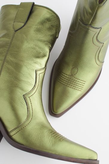 Metallic green boots new arrivals