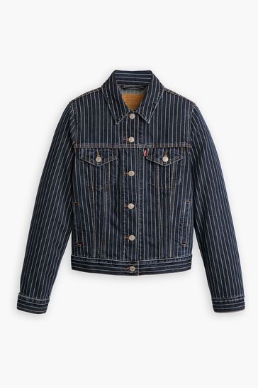 Levi's striped denim jacket hotsell