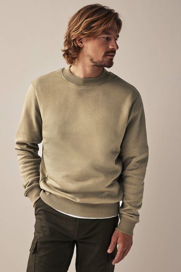 Buy Slate Grey Chestnut Stone Crew Sweatshirts 2 Pack from Next Luxembourg
