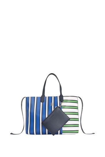 Tommy Hilfiger Blue Iconic Stripe Tote Bag