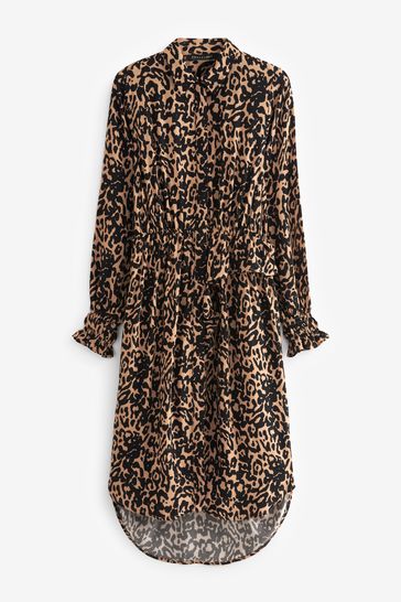 Next leopard print shirt dress 2025