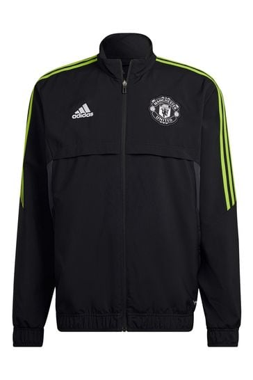 adidas Black Manchester United European Training Presentation Jacket