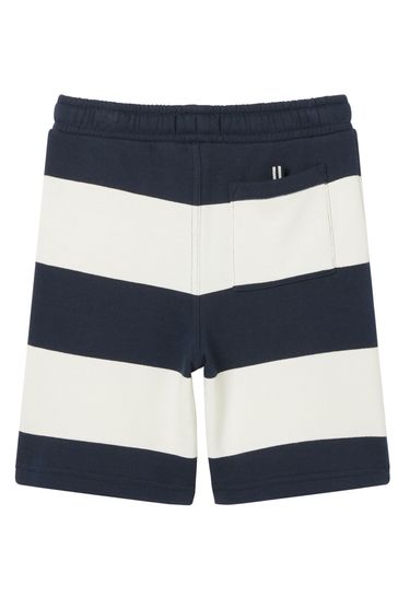 Joules Blue Hapley Stripe Jogger Shorts