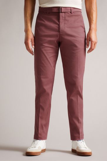Ted Baker Red Quarts Halden Tapered Fit Chinos