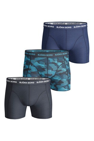 Bjorn Borg Blue Sammy BB Shadeline Shorts Three Pack