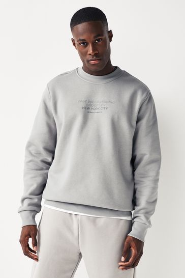 Grey hoodless sweatshirt 2025