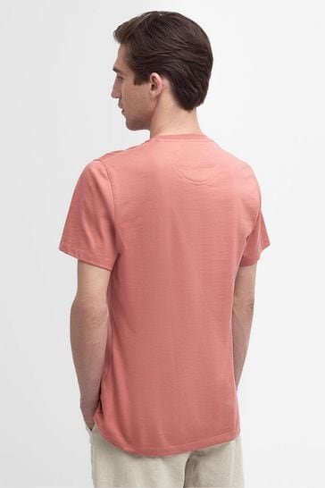 Barbour t shirt mens Pink 2025