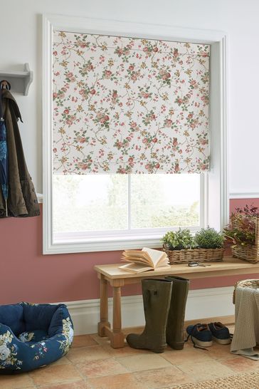 Laura Ashley Pink Mountney Gardens Made to Measure Roman Blinds