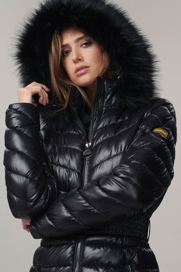 Barbour International Darley Moore Longline Puffer Quilted Coat