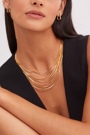 Layered gold sales necklace australia