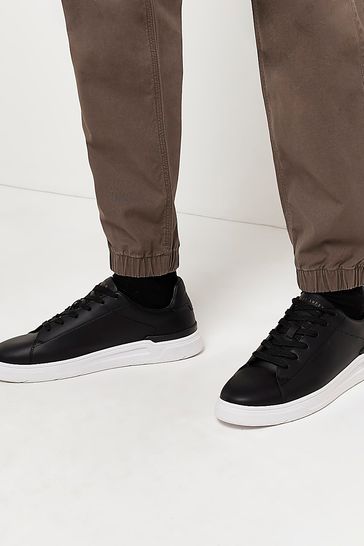 Buy River Island Black Lace Up Cupsole Trainers from Next Netherlands