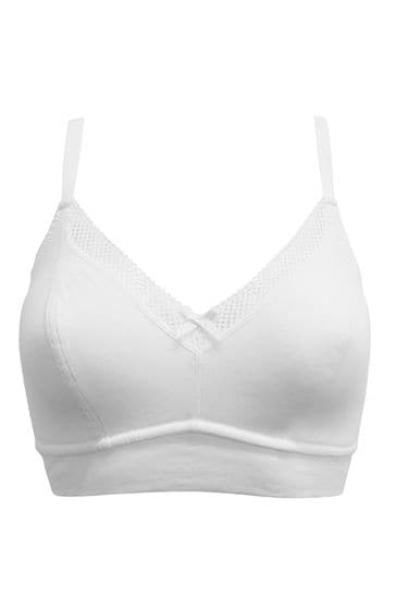 Buy Pour Moi White Love to Lounge Cotton Non Wired Bra from Next USA