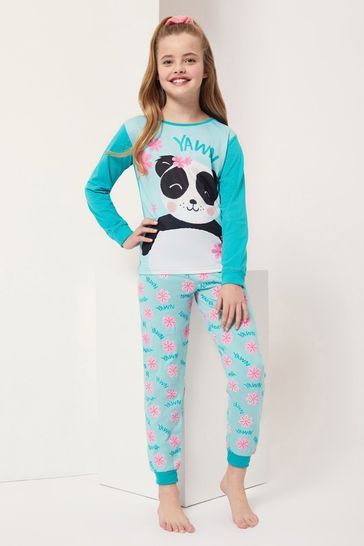 Harry Bear Blue Panda Animal Printed Pyjamas