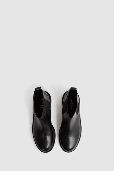 Buy Reiss Black Thea Leather Chelsea Boots from Next Netherlands