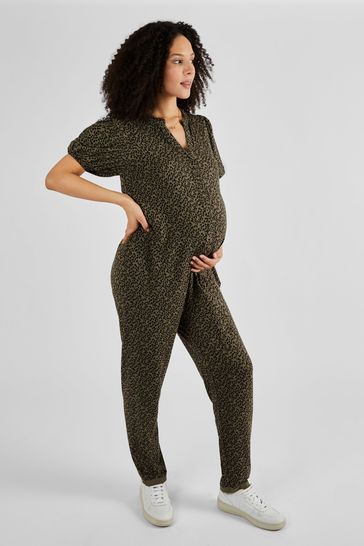 JoJo Maman B b Animal Print Maternity Jumpsuit