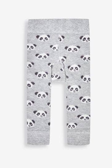 JoJo Maman Bébé Grey Panda Knitted Leggings