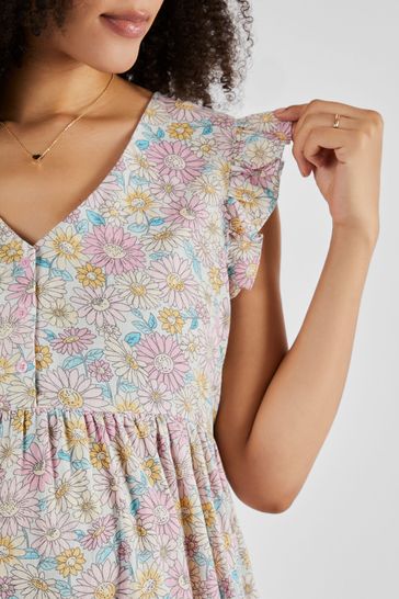 Buy JoJo Maman B b Yellow Pink Sunflowers Print Lemon Print