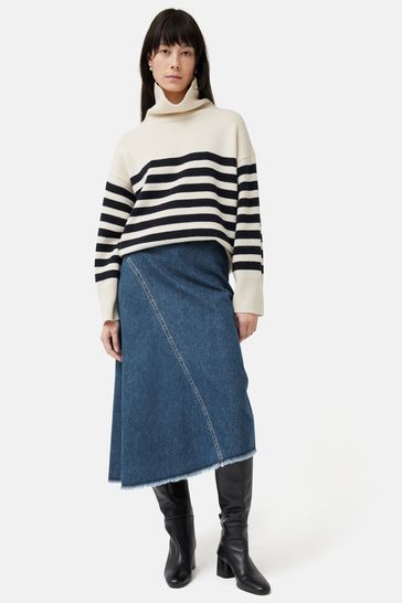 Jigsaw blue denim skirt discount