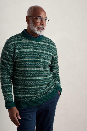 Buy Seasalt Cornwall Green Layline Fair Isle Jumper from Next