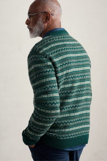 Green fair isle discount sweater