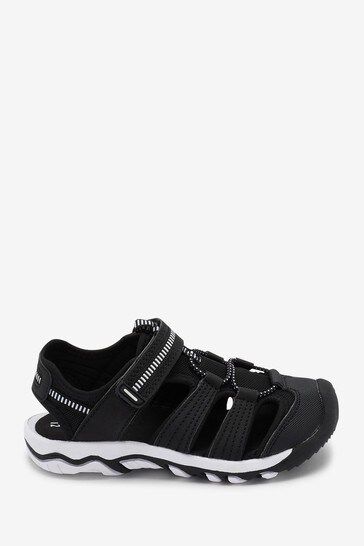 Black Sporty Trekker Sandals