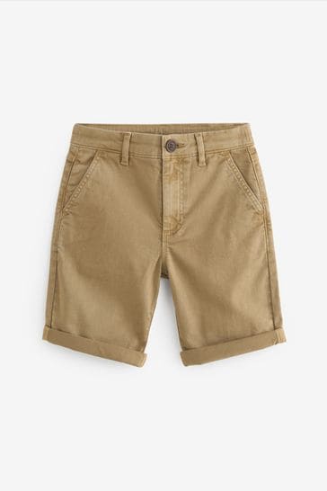 Tan Brown Washed Chinos Shorts (12mths-16yrs)